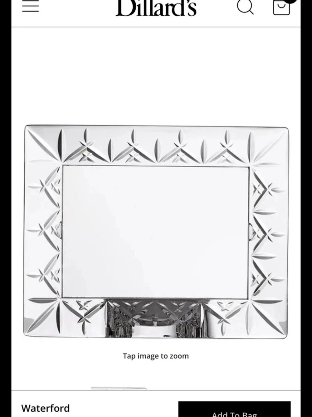 WATERFORD Marquis Markham Crystal Picture Photo Frame 5 x 7 new